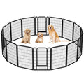 Yaheetech Dog Playpen Outdoor, 40 inch 16 Panels Dog Pen Indoor Heavy Duty Puppy Exercise Pen Metal Pet Fence for RV Camping/Yard/Garden - size: 40"
