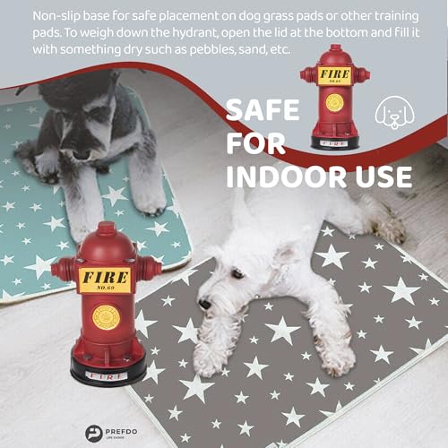 Potty Training Dog Fire Hydrant, Mini Fire Hydrant for Dogs to Pee On, Resin Puppy Pee Post, Potty Aid for Male Dog Indoor, Apartment, 4.3" W x 9.4" H, Retro Red - color: Red