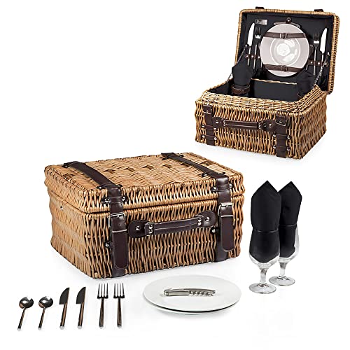 NCAA Iowa Hawkeyes Champion Picnic Basket with Deluxe Service for Two