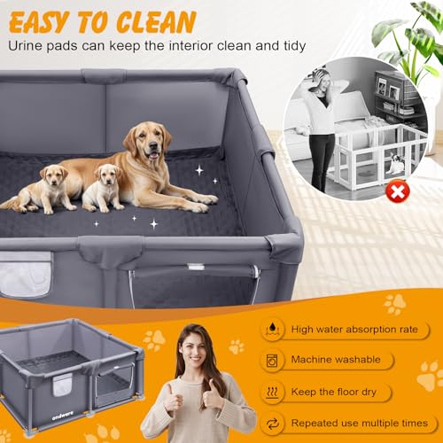 Whelping Box for Dogs and Puppies, 48×48×18 in Whelping Supplies with Waterproof Whelping Pad for Medium Small Dogs - style: 48×48×18in