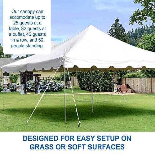 Party Tents Direct 15'x 15' Weekender Canopy Pole Tent with Sidewalls - Easy Up Canopy Tent with 50 Person Capacity - Outdoor Canopies for Parties, Weddings, and Events (White) - color: White, size: 15' x 15'