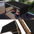 ColourTree 5' W x 5' L Black Pergola Sun Shade Canopy Replacement Cover UPF50, Commercial Grade 260 GSM Cloth for Outdoor Patio, Includes Stainless Steel Weighted Rods (We Make Custom Size)
