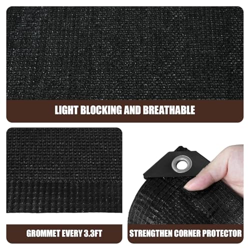 90% Sun Shade Cloth for Garden, 10 * 20FT Heavy Duty Shade Tarp with Grommets & Reinforced Edges - UV Resistant Sunblock Net for Patio, Backyard, Greenhouse, Kennel, Pergola, Black - color: black, size: 10*20FT