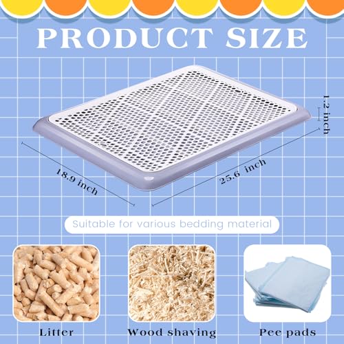 Mifoci Dog Training Pad Holder with Mesh Tray Non-Slip Leak Proof Puppy Potty Tray for Small Medium Large Dogs Pee Pad Holder Easy Clean Indoor Bathroom (25.59 x 18.90 Inch) - size: 25.59 x 18.90 Inch