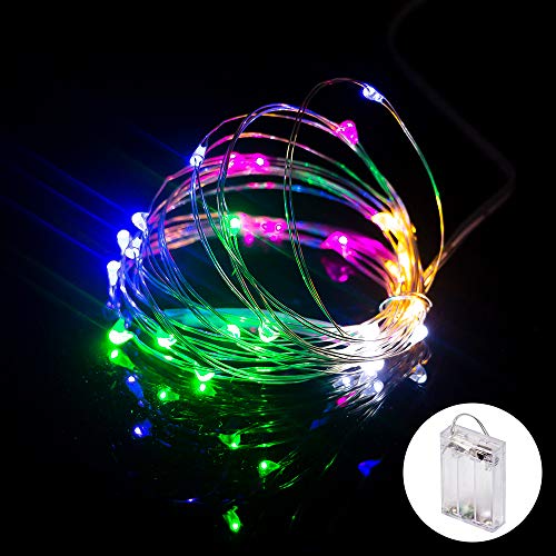 XINKAITE Led String Lights Waterproof 32.8ft led Fairy Lights Battery Operated for Wedding, Home, Garden, Party, Christmas Decoration, Multicolor - color: Multicolor, size: 32.8ft