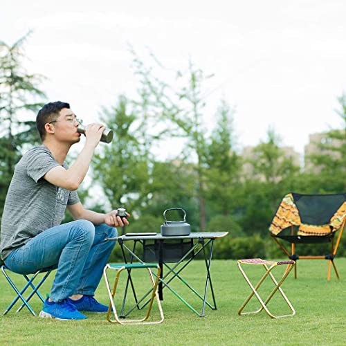 Ultralight Portable Folding Camping Stool for Outdoor Fishing Hiking Backpacking Travelling(XL:13"x14"x15";Large:11.8"x11"x11.4"; Medium:8.3"x9.5"x 11") - color: Blue and Black, size: 11.8"x11"x11.4"