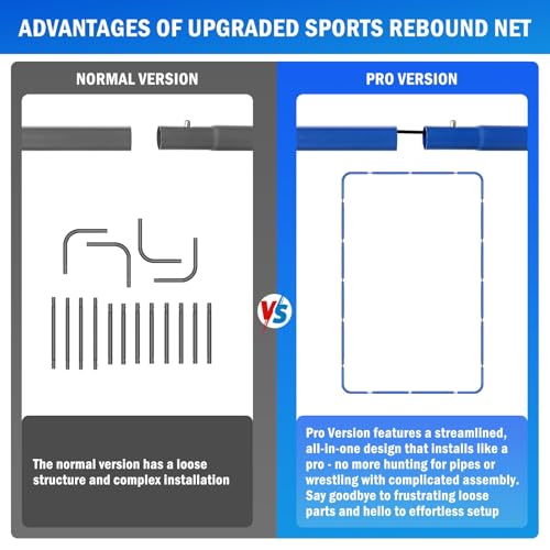 Volleyball Baseball Rebounder Net, Softball Rebounder Pitchback Net Quick Adjustments, Quick Adjustments Lacrosse Bounce Back Practice Equipment, Ideal for Outdoor Indoor and Backyard Training - size: 7FTx4FT, style: Three Mode Baseball Net