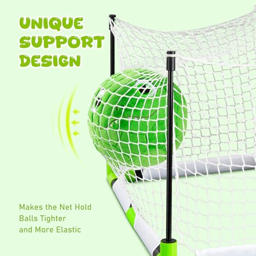 VangeBow Toddler Toy Soccer Goals for Backyard Indoor with Soft Plush Dinosaur Ball, Mini Soccer Nets and Ball Set for Kids(Pump Include) - style: Dinosaur Ball & Goal