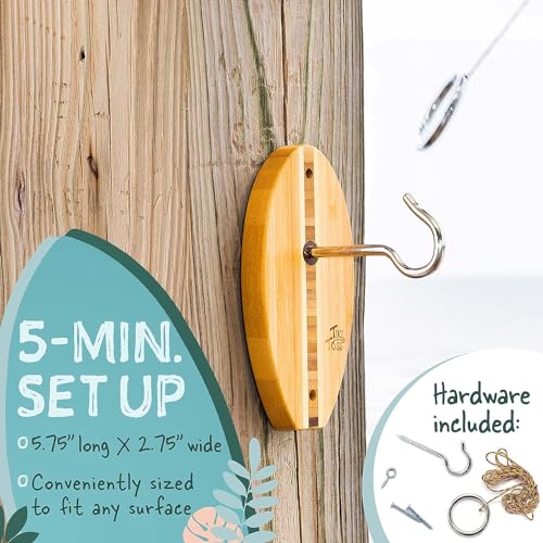 Tiki Toss Ring Toss Game for Adults - Hook and Ring Games with String and Hooks for Indoor/Outdoor Use, Man Cave Decor & Stuff, Gifts for Men/College - Standard or Deluxe 12.3" / Tiny 5" - color: Tiny 5 Inch