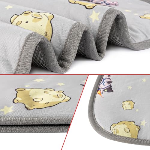 NACOCO Summer Pet Cooling Mat - Cat Dog Cushion Pad Sleeping Cool Comfortable Soft for Pets Kids and Adults (Grey French Bulldog, M) - color: Grey French Bulldog, size: M: 19.5" x 27.5''