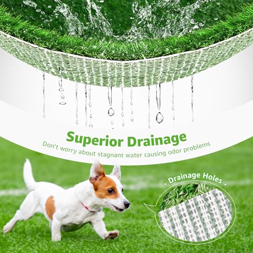 Artificial Dog Grass Pee Pad 20”x 25” 2 Pack, Grass Pad for Dogs Indoor Potty Training, Replacement Turf for Puppy, Washable Reusable Realistic Fake Grass Mat for Apartment, Balcony - size: 20"x25"