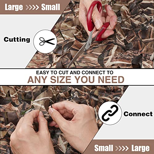 Sposuit Camo Netting - Camouflage Net 10x20 20x20 10x10 5x10 5x20, Military Camo Netting for Hunting Bulk Roll, Camo Tarp Sunshade Net for Party Decorations, Sunshade, Camping Ghillie Netting - color: Dry Grass, size: 10ft x 20ft(3M x 6M)