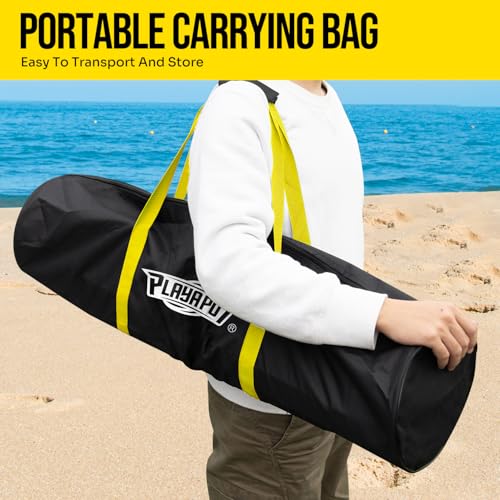PLAYAPUT 12FT Freestanding Volleyball Net,Height Adjustable Volleyball Training Net For Hitting,Serving,Setting Practice,Protable Volleyball Nets With Volleyball,Carrybag,Perfect For Indoor Or Outdoor