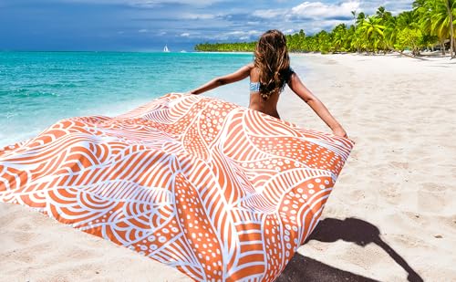 HIHOHO Beach Blanket Waterproof Sandproof Extra Large Beach Mat 79" X 83"/120"x108"for 1-8 Adults Quick Drying Durable Outdoor Picnic Mat for Beach Travel Camping Hiking