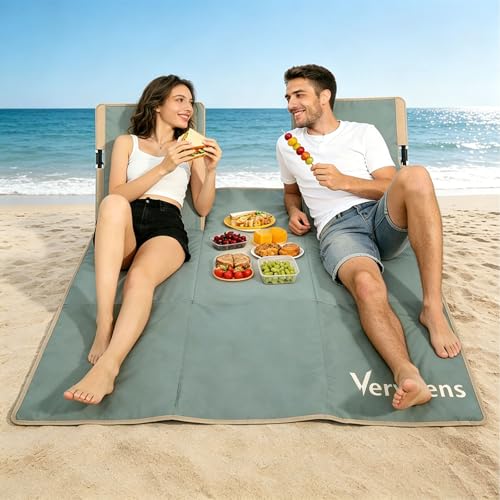 2-Person Portable Beach Lounge Chair with Carry Bag - Lightweight Outdoor Picnic Mat with Back Support for Beach Picnic Concerts Camping & Park (Light Blue) - color: Light Blue