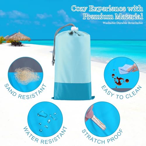 Beach Blanket Waterproof Sandproof 1-7 Adult Oversized 78 '' × 81 '' Lightweight Durable Compact Sand Free Extra Large Beach Mat for Travel Camping Hiking Picnic Blanket - color: Bluegrey, size: 78“x81”