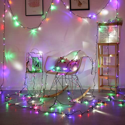 2-Pack Connectable Christmas Lights Outdoor, Total 164FT 400LED Christmas String Lights Waterproof with 8 Modes & Timer, Green Wire Twinkle Lights for Xmas Tree Decorations Outdoor Indoor, Multicolor - color: Multicolor