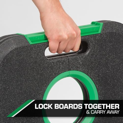 EastPoint Sports Go! Gater Cornhole – Light-Up and Travel Versions – Easy Storage & Light-Weight – Perfect for Outdoor and Indoor Play - style: Standard Board - Black/Green