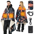 WOOMER Wearable Heated Blanket Battery Operated 50x70 Inches, 15000mAh Cordless Rechargeable Electric Throw Blanket with 3 Heat Settings, Waterproof Portable Heating Blanket for Outdoor Camping Travel