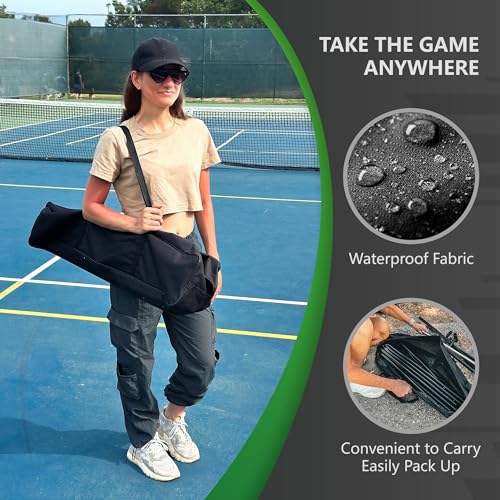 ZENY Portable Pickleball Net Set System with Metal Frame and 22FT Regulation Size Pickball Net with Carry Bag for Backyard, Driveways, Outdoor Game - style: 22FT Pickleball Net
