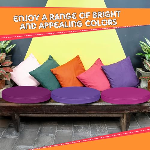 Timgle 25 Pcs Floor Cushions 15 Inch Flexible Seating Bulk Foam Floor Seats Pillows Portable Seating with Handles for Home(Round) - style: Round