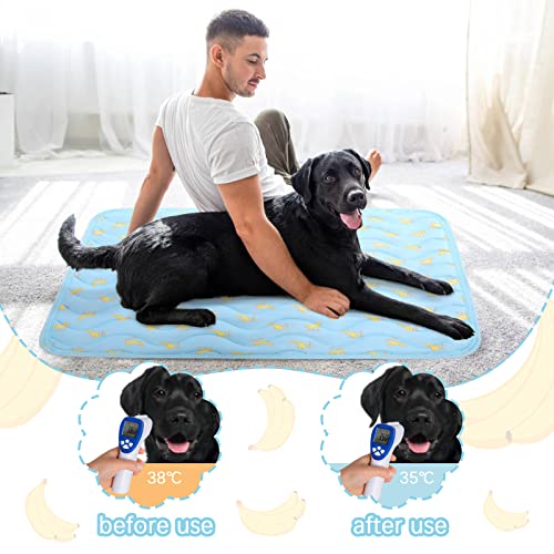 Dog Cooling Mat, Summer Cooling Mat for Dogs, Self Cooling Pad for Small Medium Large Dogs Cats, Non-Toxic Breathable Sleep Bed Summer Pet Bed Puppy Ice Blanket for Kennel Sofa Bed Floor - color: Blue, size: XL