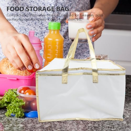Cabilock Insulated Food Bag 16.14X16.14X8.66In Portable Heat Preservation Takeout Storage Bag for Hot and Cold Meals Outdoor Catering