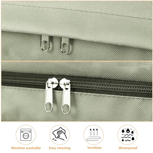 Replacement Dog Bed Cover,Heavy Duty Waterproof Removable 36" L x 27" W x 4" H Reusable Dog Bed Covers with Zipper.Grey Green,Cover Only - color: Grey Green, size: 36" L x 27" W x 4" H