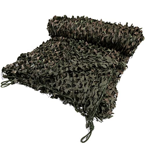 CamoSystems Reinforced Camouflage Netting | 3D Camo Nets, Waterproof & UV Protection, Silent Rip-Stop Fabric - color: Digital Woodland, size: Large, 9'10" x 19'8" L