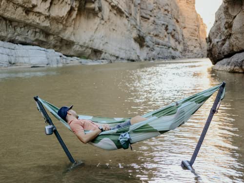 KAMMOK: Roo Double Hammock | Made from Strong & 100% Recycled Water Resistant Ripstop Fabric | Comfortable, Packable, Lightweight (Lifetime Adventure Grade Warranty), Ocean Print - color: Ocean Print, size: Roo Double