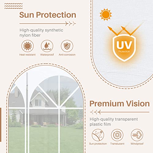 Greesum 10x30 Outdoor Canopy with with 6 Side Removable Walls, Patio Camping Heavy Duty Gazebo Shelter for Party Wedding BBQ Events, Waterproof Tent, White