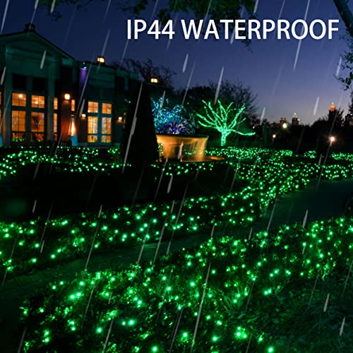 Dazzle Bright Fairy Lights Battery Operated, 2 Pack Total 40FT 120LED Silver Wire Waterproof String Lights, Christmas St. Patrick's Day Decorations for Indoor Outdoor Bedroom Yard Decor, Green - color: Green