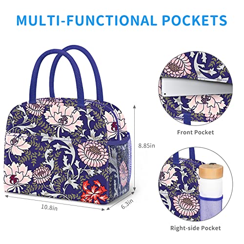 DALINDA Lunch Bag Lunch Box for Women Men Reusable Insulated Lunch Tote Bag,Leakproof Thermal Cooler Sack Food Handbags Case High Capacity for Travel Work Picnic Beach,Orchid3 - color: Orchid, size: Oxford cloth