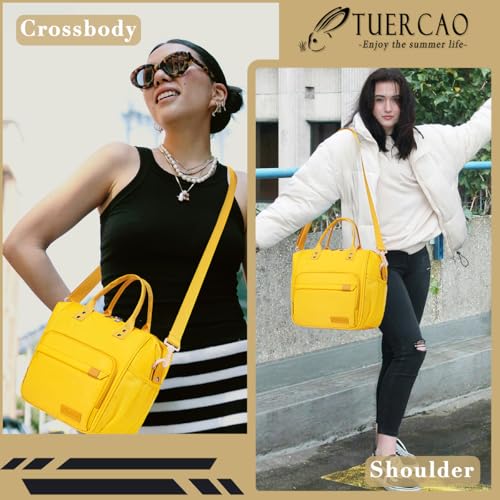 TuErCao Yellow Lunch Box for Women Insulated Lunch Bag for Young Ladies Lunch Tote Bag - color: A17: Yellow, size: Large
