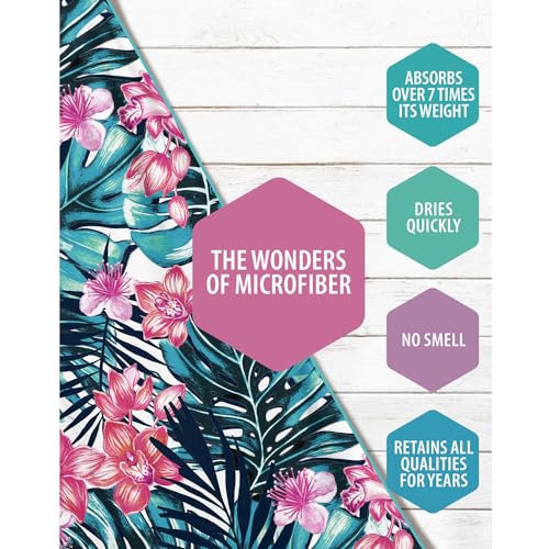 VENTURE 4TH Microfiber Beach Towel: Quick-Dry, Compact, Sand-Free, Absorbent, Sandproof and Lightweight - Perfect for Camping, Beach, and Roadtrips (Blue Lagoon Design | 35x78 inches) - color: Blue Lagoon, size: Extra Large (78" x 35")