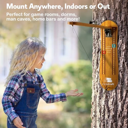 Wall Mount Ring Swing Game | Foldable Wall Mounted Ring Toss Game for Adults | Man Cave Decor and Accessories for Backyard | Indoor & Outdoor Bar Games for Adults