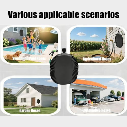 Hose Cover for Winter | Waterproof Dustproof Sun-Proof Protector - Adjustable Garden Hose Holder Cover - for Backyard Farm Outdoor House Balcony Lawn Patio Gardener Farmer
