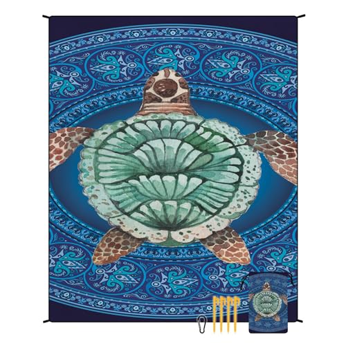 Large Beach Blanket Sandproof Waterproof 70.8" X 86.6"for Quick Drying Outdoor Picnic Mat for Beach - color: D04