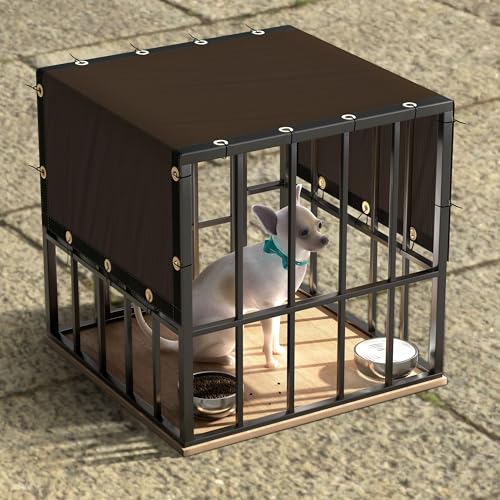 ColourTree 7' x 12' Brown Custom Size Shade Cloth with Grommets - 90% Sunblock, Durable Mesh Fabric Tarp for Dog Kennel Cover, Fence Privacy Screen, Greenhouse, Chicken Coop & Pet Playpen.