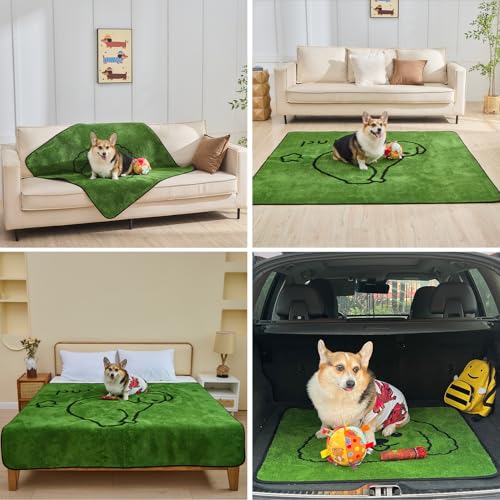 Qeils Reusable Puppy Pads, Washable Pee Pads for Dogs 2 Pack Durable Absorbent Leakproof Dog Training Pads for Home or Travel, Non-Slip Wee Wee Pads Potty Pads 48"x30" - size: 48"x30"(Pack of 2)