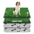 HQ4US 4LEGS Dog Pee Grass with Washable Pee Pads for Dog Litter Box 2 Sets, Large Ultra-Absorbent Artificial Grass Pads for Dogs Potty Grass with Reusable Puppy Pads for Indoor Potty Training - size: L - 33”×23”