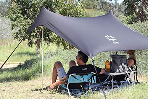 Neso Sidelines 1 Sports Tent - Lightweight and Portable Sun Shelter and Shade Tent for Outdoor Activities - Patented Reinforced Corners - UPF 50+ Sun Protection - 5.5 ft Tall, 7 x 4.5 ft - color: Black