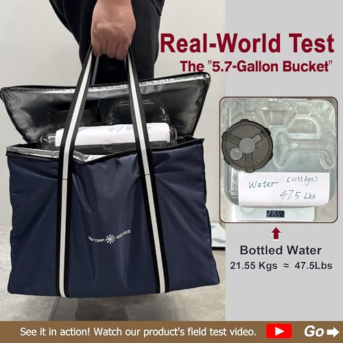 Insulated Food Delivery Bag, Large Durable Reusable Shopping Grocery Bag with Zipper – Foldable Thermal Cooler Bag for Hot & Cold Food, Pizza Delivery & Catering - color: Black 1