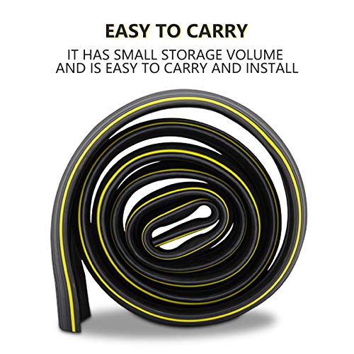 10Ft Cord Cover Heavy Duty Cable Protector 3 Channels Contains Cords, Cables and Wires, Easy to Unroll-Conceal Wires of Home, Office, Warehouse(Black) - size: 10FT