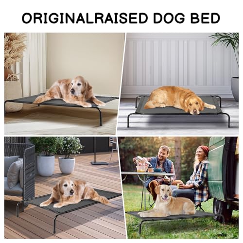 Elevated Dog Bed for Dogs Pets, Washable Pet Bed, Raised Dog Bed for Indoor Outdoor Use, Dog Hammock Cot with Durable Frame,50" D x 31" W x 8" H