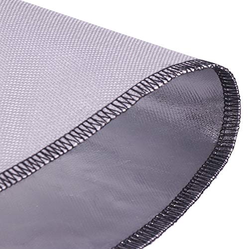 Fire Pit Mat, Round Grill Mat for Ground, Patio, Deck, Lawn, Outdoor or Campsite Protection Ember Mat Pad Silver (36‘’x36‘’) - size: 36‘’x36‘’
