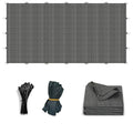 Junflying 90% Shade Cloth 6x10 FT, UV-Resistant, Breathable Sun Shades Fabric with D-Rings, Permeable Sunshade for Patio, Pergola, Backyard, Deck, Garden. Gray - size: 6x10ft