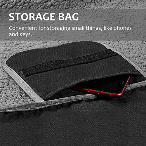 Tirrinia Large Waterproof Outdoor Blanket, Soft Warm Windproof Stadium Blanket with Sherpa Fleece and Foldable for Outdoor Sport, Baseball, Football, Beach, Concerts, Car - color: Black, size: 66" x 90"