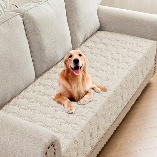 ZNSAYOTX Ultimate Cozy Blankets (30"x70") 100% Waterproof Sofa Mat Blanket for Dog Pets, Bed Couch Protector with Non-Slip Back Washable Durable, Pee Scratch Proof Easy to Clean (Beige) - color: Beige, size: 30x70 Inch