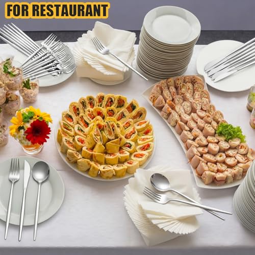 60 Pcs Stainless Steel Tableware Set Silverware Set Flatware Cutlery Utensils Spoon Fork Knives Service for 12 for Home Restaurant Apartment and Kitchens (Elegant Gold) - color: Elegant Gold